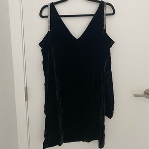 McQ Black Viscose and Crystal Dress